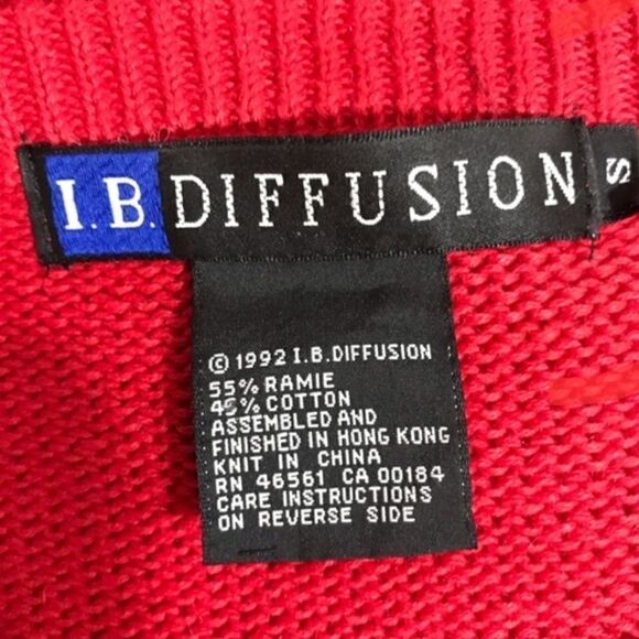 I.B. Diffusion VTG Original 90's Colorful Sweater Size Small - Picture 5 of 9